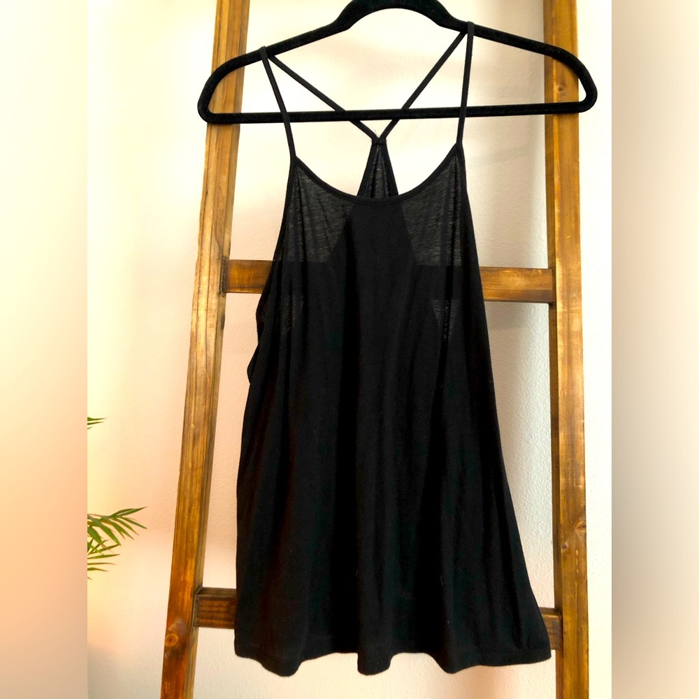 Black Spaghetti Strap Racerback style Tank Top